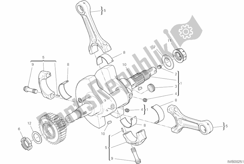 Tutte le parti per il Bielle del Ducati Hypermotard 950 2019